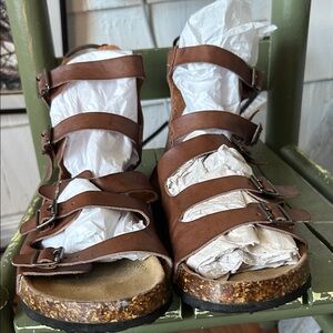 Brown Strappy Sandals